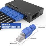RJ45 CAT6A Tool-Free Plug – 6 Pack, Gold-Plated UTP for 23–26AWG VCELINK