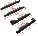 Rocker Panel 4pcs Set Textured Black for Super Duty Crew Cab