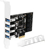 FebSmart PCIe 4-Port SuperSpeed USB 3.0 Expansion Card (FS-U4L-Pro) Black FebSmart