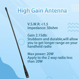Retevis 14.8in SMA-M Dual Band Whip - Handheld Radio Antenna Retevis