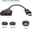 HDMI Splitter Adapter Cable - 1 in 2 Out HDMI Male to Dual HDMI Female TekShack