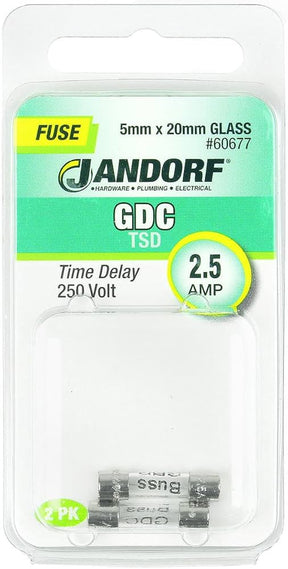 Jandorf Time Delay 250 Volt 2.5 Amp Fuse #60677 Jandorf