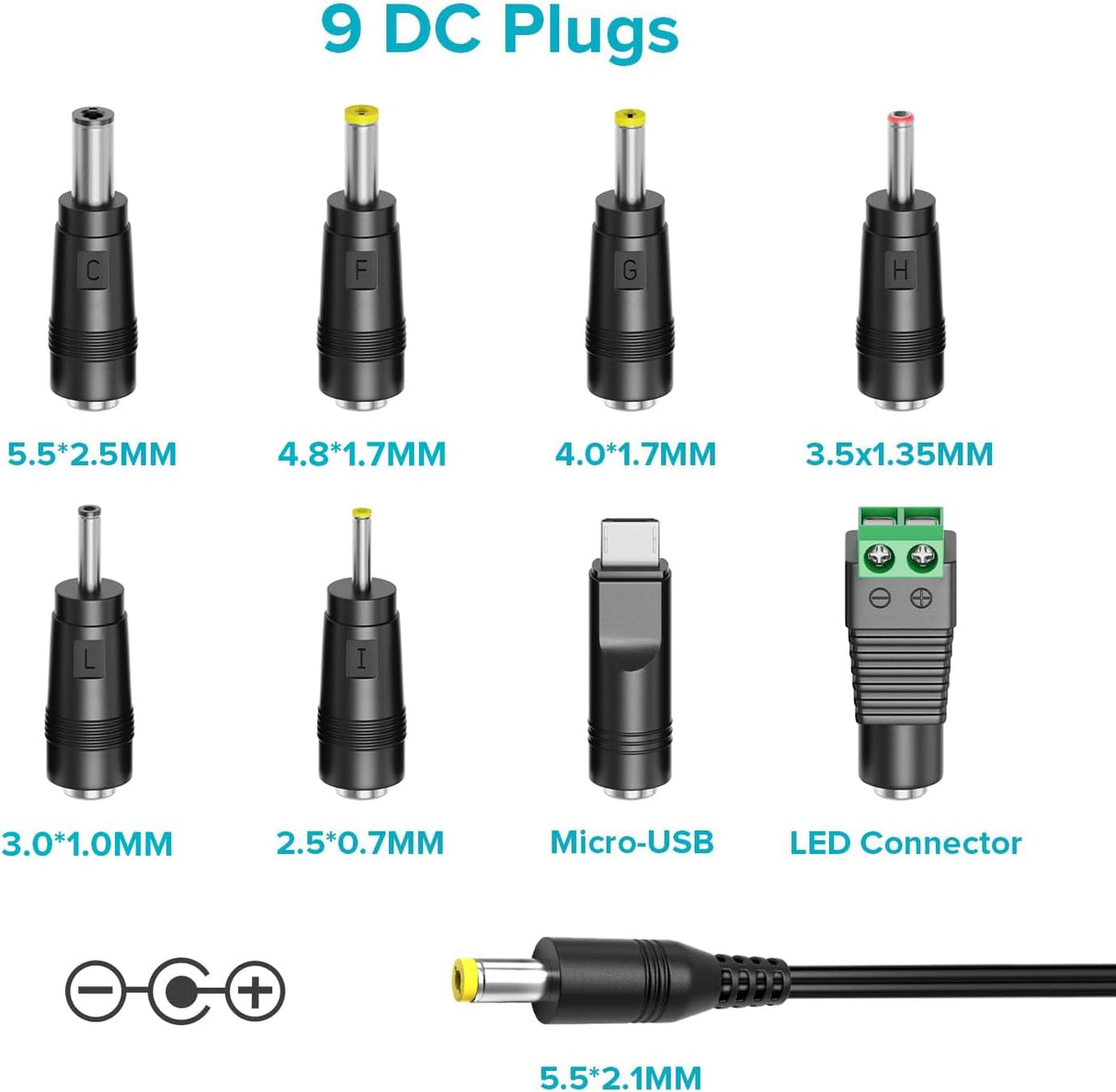 ZOZO Universal AC/DC Adapter 3V-12V 12Watt TekShack