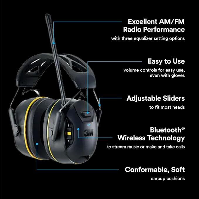 3M™ WorkTunes™ AM/FM Hearing Protector with Audio Assist 3M