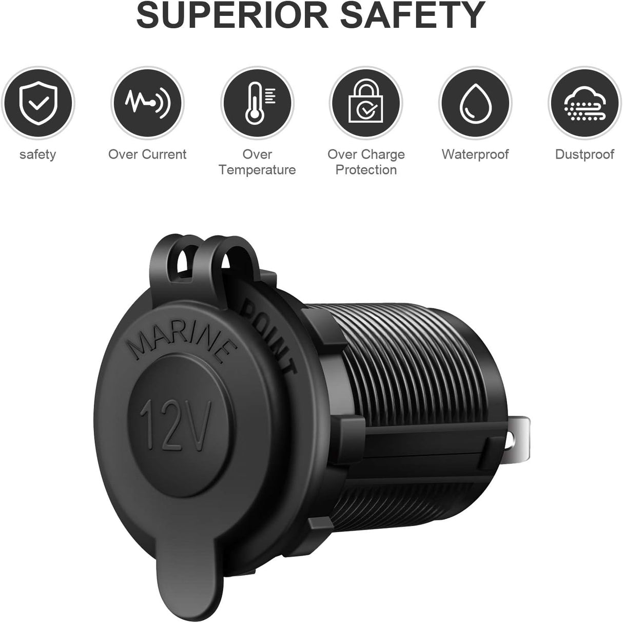 12V Waterproof Lighter Socket Outlet TekShack