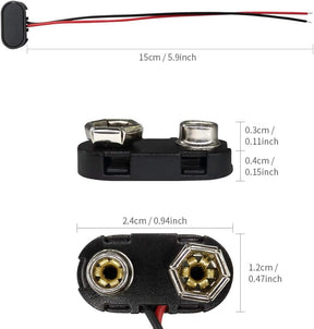 9V Battery Connector (5-Pack) – T-Type Hard Shell Buckle Clip Amazon