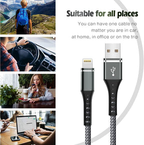 iPhone Lightning Cable 3FT Fast Charger – 1-Pack (Random Color) TekShack