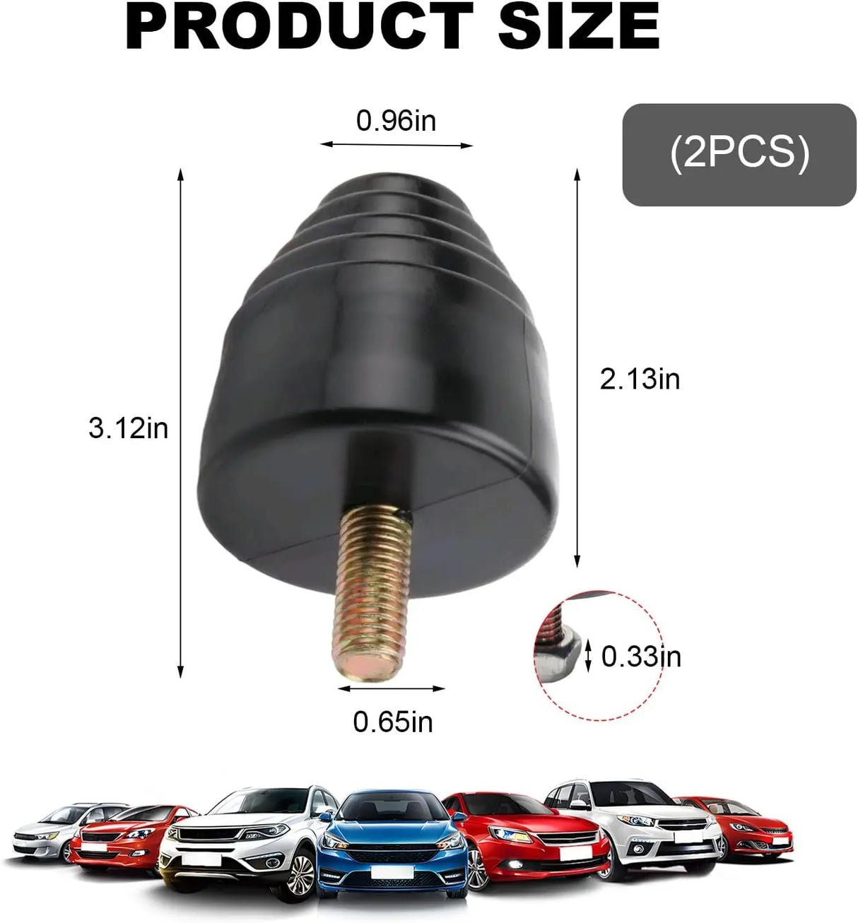 YTFRL Suspension Bump Stop Extra Strength Rear Rubber Stopper YTFRL-6600ND 2-Pack