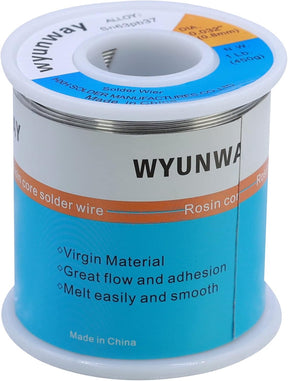 Solder Wire 63/37 Tin/Lead with Flux Rosin Core for Electrical Soldering 0.8mm(0.032") TekShack