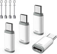 TiMOVO Lightning Female to USB-C Male Adapter – 4 Pack | Charging & Data Sync | White TekShack