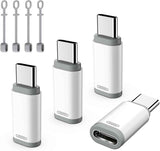 TiMOVO Lightning Female to USB-C Male Adapter – 4 Pack | Charging & Data Sync | White TekShack