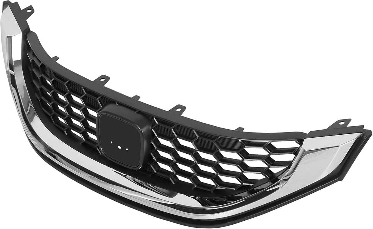Honeycomb Front Grille Replacement Compatible with 2013-2015 Honda Civic Sedan