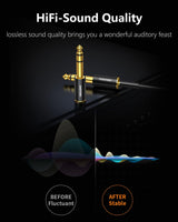 1/4 in (6.35mm) Male to 1/8 in (3.5mm) Female Stereo Audio Adapter ANDTOBO
