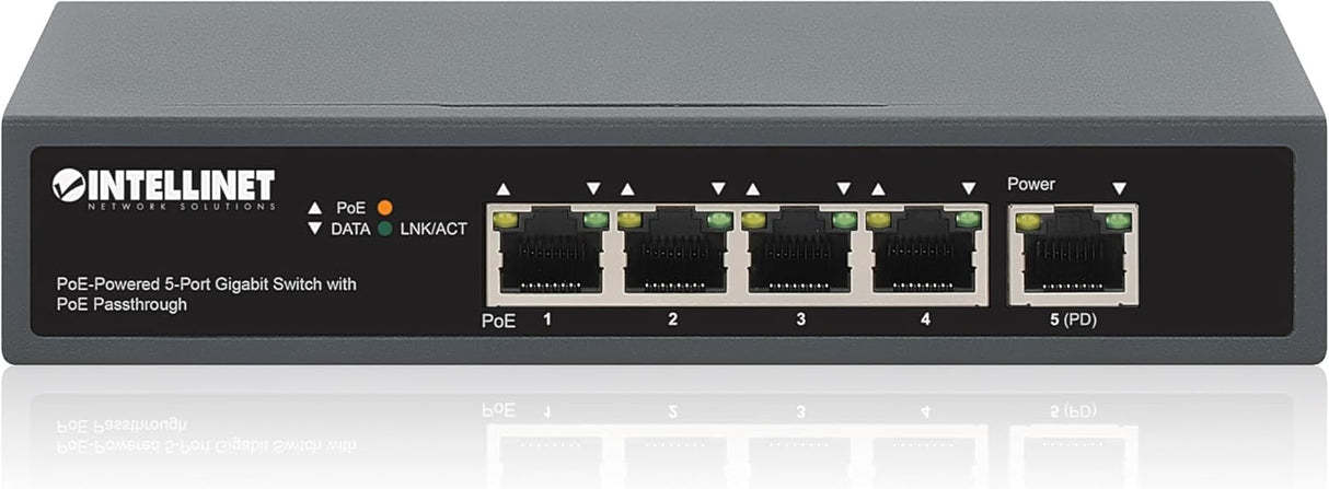 Intellinet 68W PoE-Powered 5-Port Gigabit Switch Intellinet