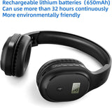 Rechargeable FM Radio Headphones with Soft Ear Muffs & Built-In Receiver TekShack