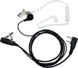 Walkie Talkie Earpiece – 2-Pin Covert Acoustic Tube with Mic & PTT for Baofeng, Kenwood, Retevis Retevis