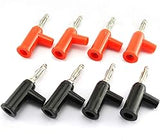 Stackable Solderless Banana Plugs 4MM  (1pc red+ 1pc black) TekShack