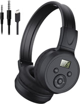 Rechargeable Portable FM Radio Headphones – Wireless Headset with Ear Muffs & Built-In FM Receiver TekShack