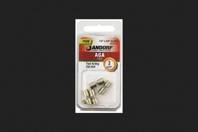 Jandorf Fast Acting 250 Volt 2 Amp Fuse #60614 Jandorf