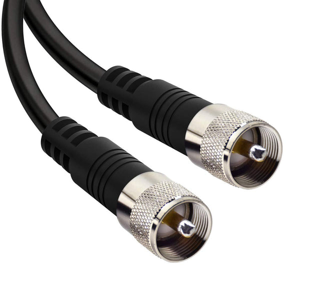 RG8x Jumper Cable, 2ft CB Coax Cable PL259 UHF Connector 50 ohm. Baofeng