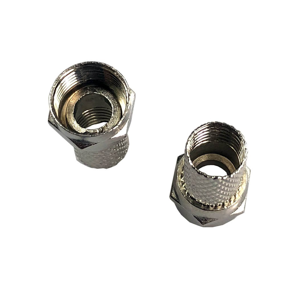 RG6 F-Type Twist-On Screw Coaxial Cable Connector – 2 Pack TekShack
