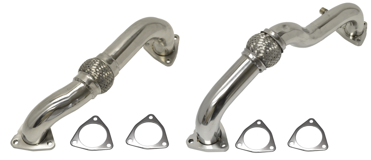 2008-2010 Ford 6.4L UPPIPE W/Ebp + O2 Bungs W/Passenger/Driver