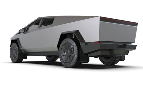 Rally Armor 24-25 Tesla Cybertruck Black UR Mud Flap Metallic Black Logo