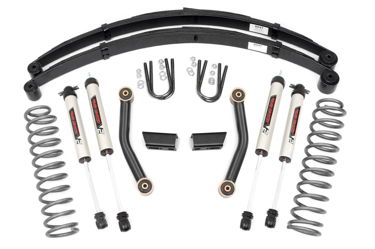 3 Inch Lift Kit Series II RR Springs V2 Jeep Cherokee XJ (84-01) Rough Country