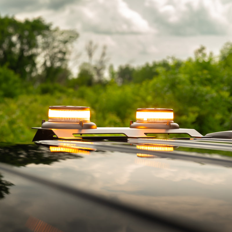 Putco 15-25 Ford F-150 Dual Hornet Beacon LED Strobe (Amber/White) w/ Mounting Bracket & Harness