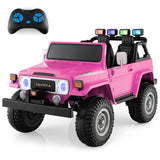 12V Licensed Toyota FJ40 RC Truck with Laser Light and Music - 2 Seater Ride-On Car