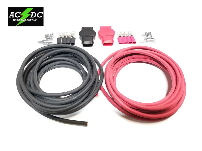 Military Style Battery Terminal 4/0 awg Gauge Relocation Cable Wire Kit 600 AMPS AC DC WIRE AND SUPPLY