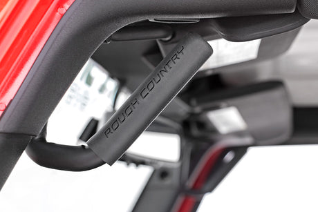 Grab Handles Steel FR & RR Black Jeep Wrangler JK/Wrangler Unlimited (07-18) Rough Country
