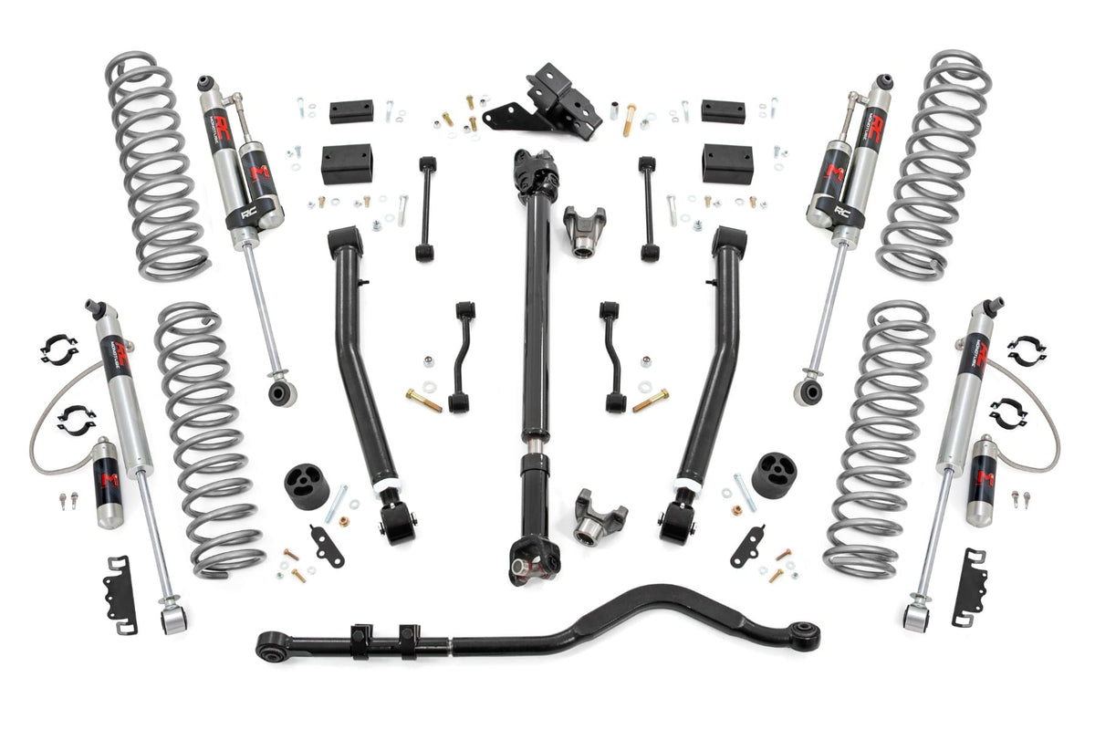 3.5 Inch Lift Kit Adj Lower FR D/S M1R Jeep Wrangler Unlimited 4WD (18-23) Rough Country