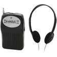 GPX® Portable AM/FM Radio with Wired Headphones TekShack