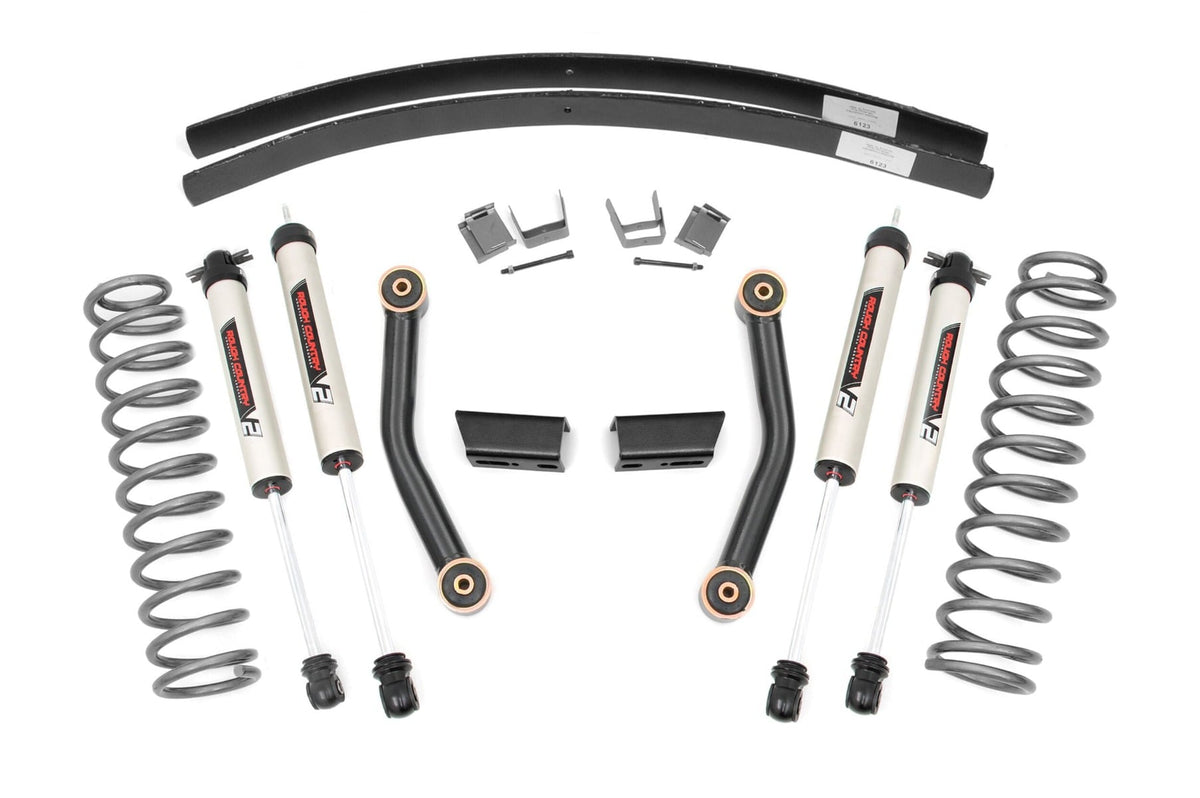3 Inch Lift Kit SII RR AAL V2 Shocks Jeep Cherokee XJ 2WD/4WD (84-01) Rough Country