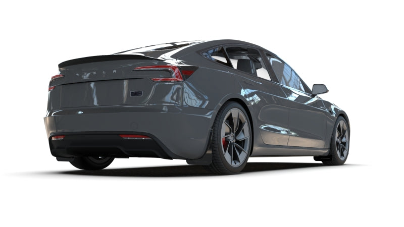 Rally Armor 24-25 Tesla Model 3 Highland Black UR Mud Flap Dark Grey Logo