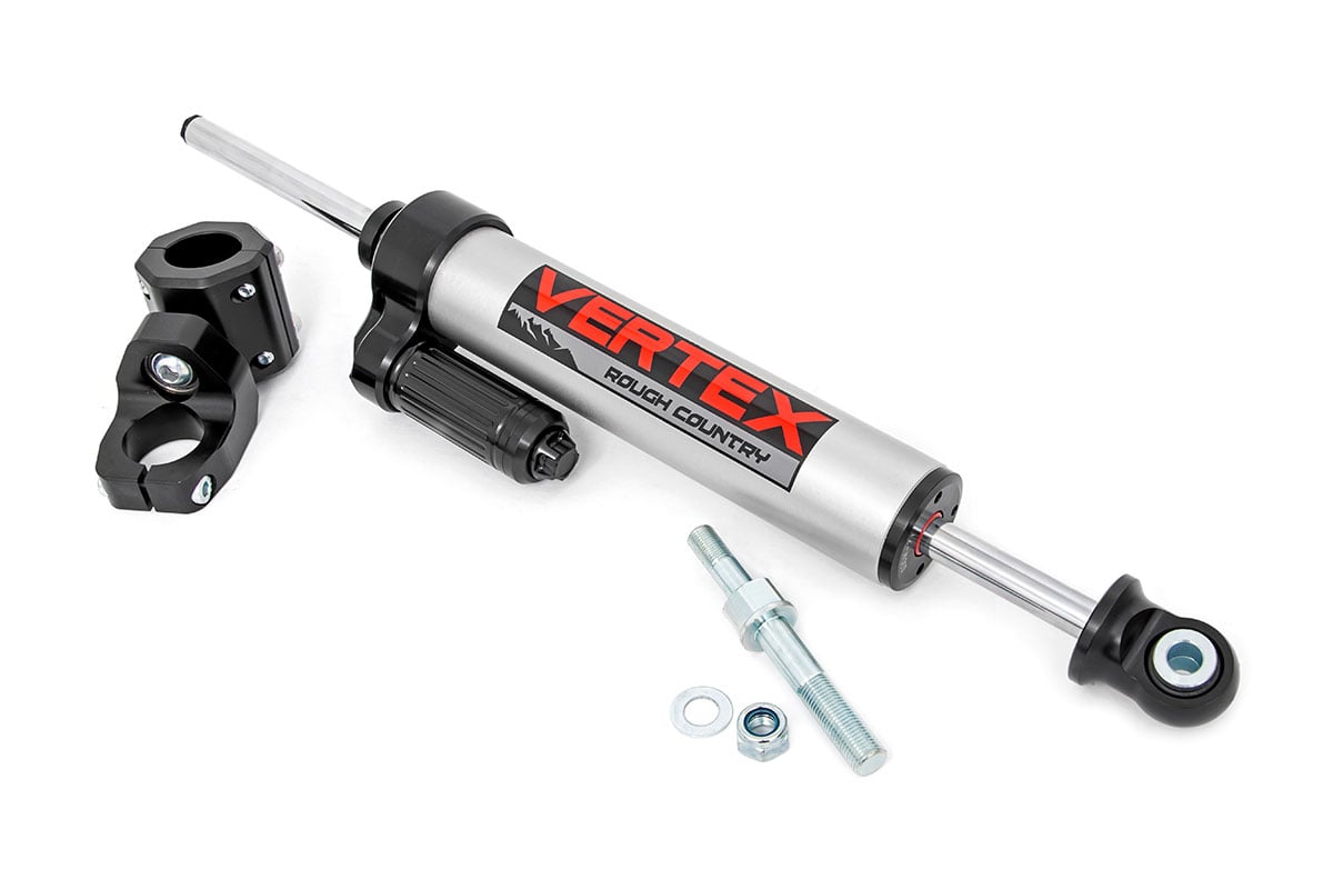 Vertex Steering Stabilizer Pass-Through Jeep Wrangler JK/Wrangler Unlimited (07-18) Rough Country