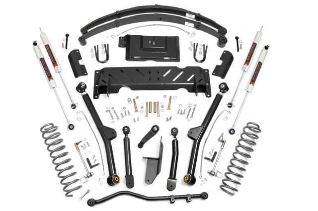 4.5 Inch Lift Kit Long Arm RR Leafs M1 Jeep Cherokee XJ 4WD (84-01) Rough Country