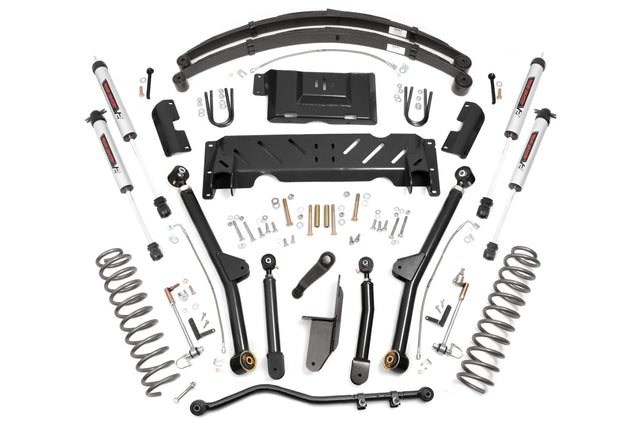 4.5 Inch Lift Kit Long Arm RR Leafs V2 Jeep Cherokee XJ 4WD (84-01) Rough Country
