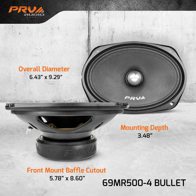 PRV 69MR500-4 BULLET Midrange PRV Audio
