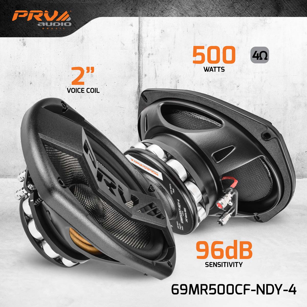 PRV 69MR500CF-NDY-4 (PAIR) Midrange PRV Audio
