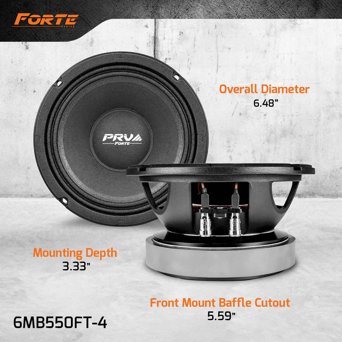 PRV 6MB550FT-4 Midbass PRV Audio