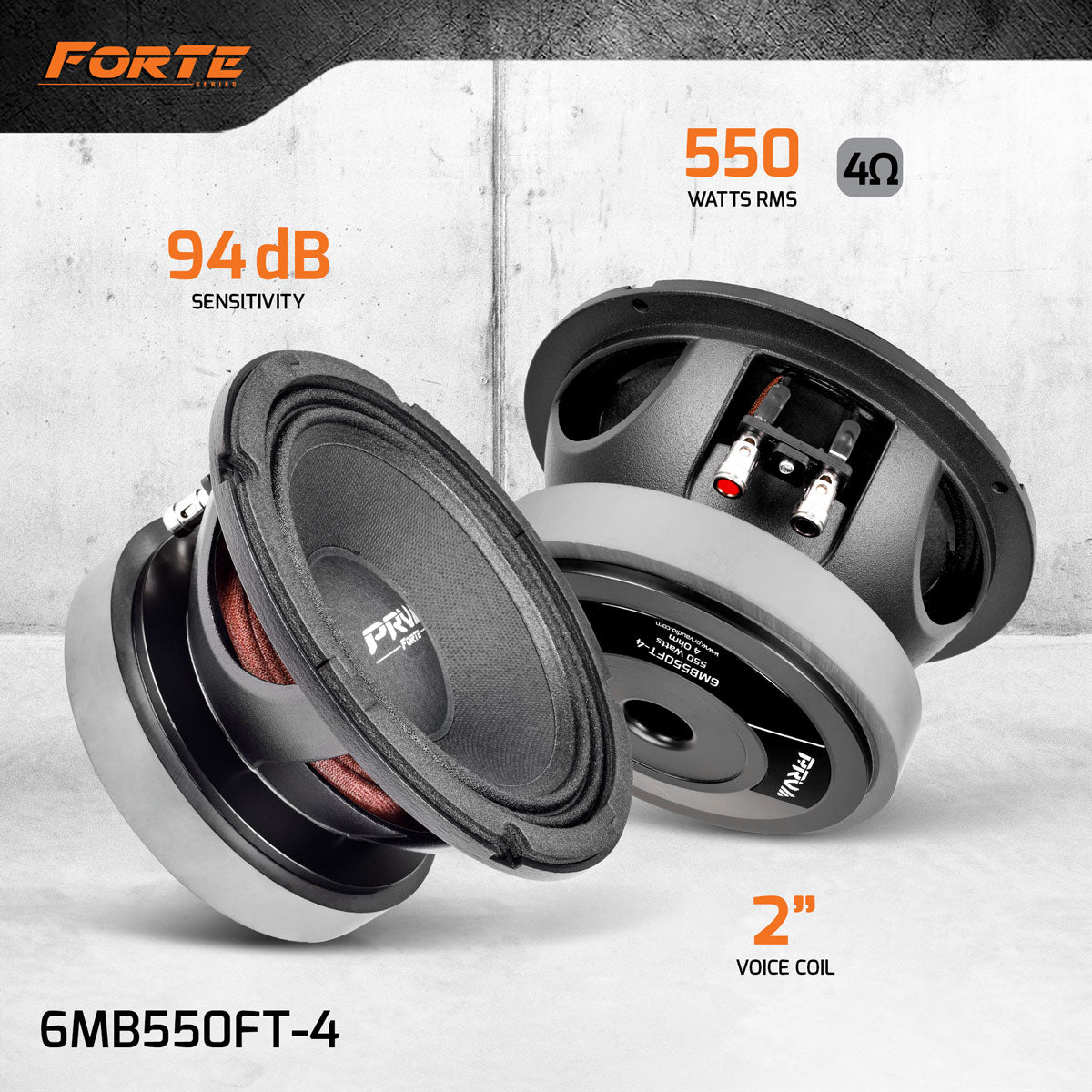 PRV 6MB550FT-4 Midbass PRV Audio