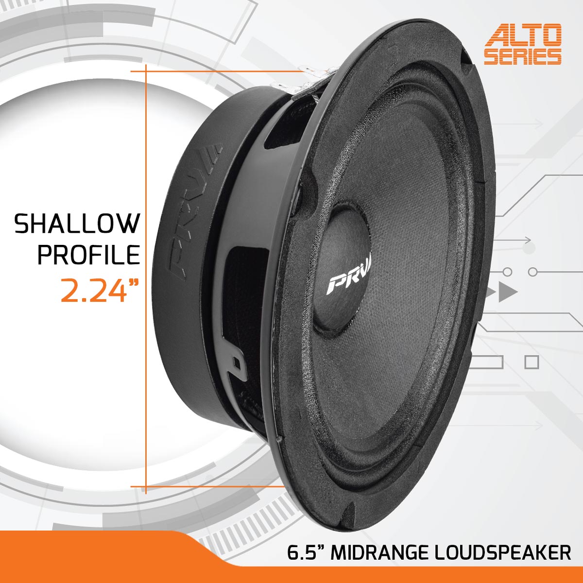 6.5” PRO Audio Speakers & Tweeters + Amplifier Bundle PRV Audio