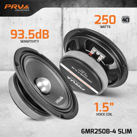 6.5” PRO Audio Bullet Speakers & Tweeters + Amplifier Bundle PRV Audio