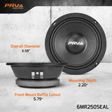 PRV 6MR250SEAL Midrange PRV Audio