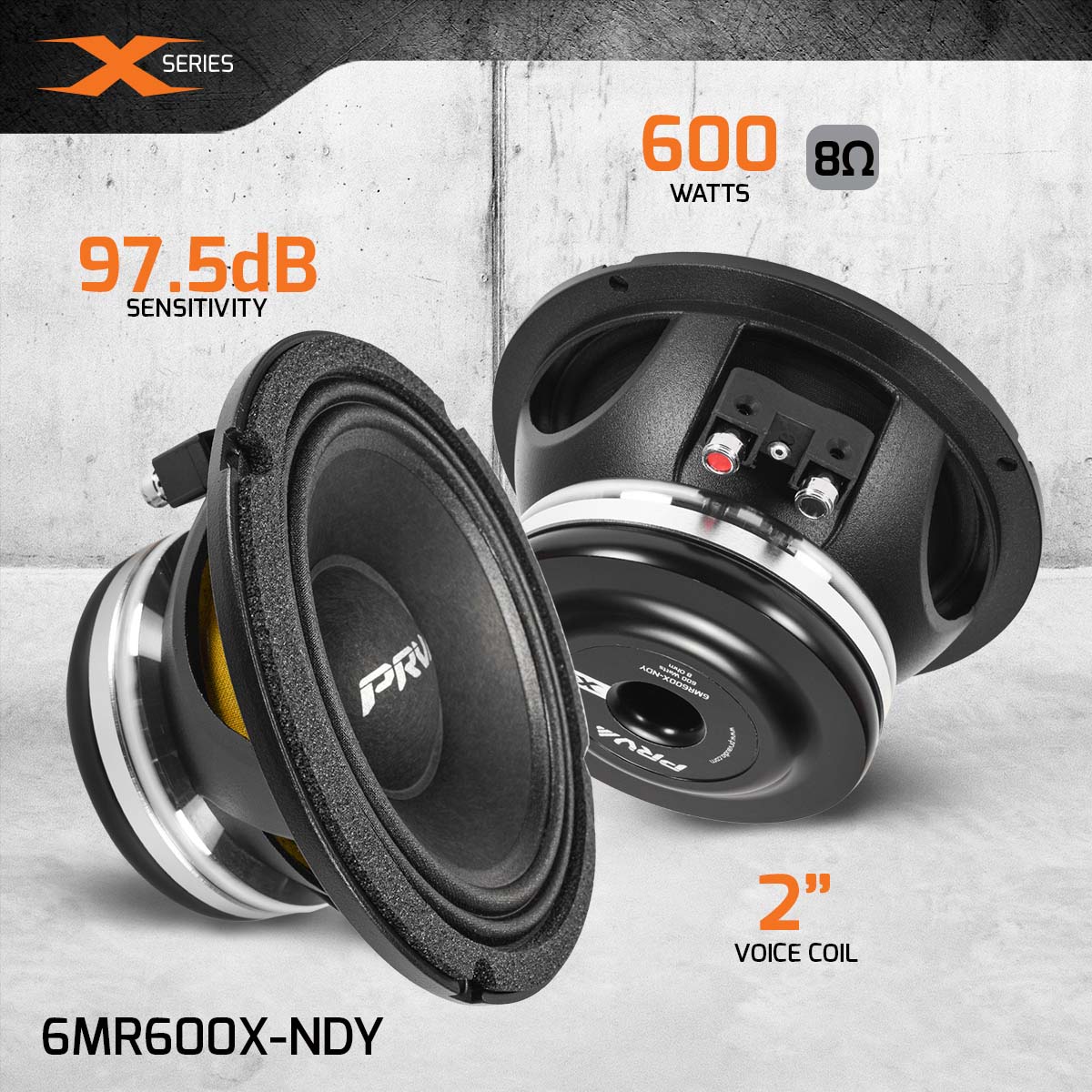 PRV Audio 6MR600X-NDY 6.5-inch Neodymium Midrange Loudspeaker 8 Ohm