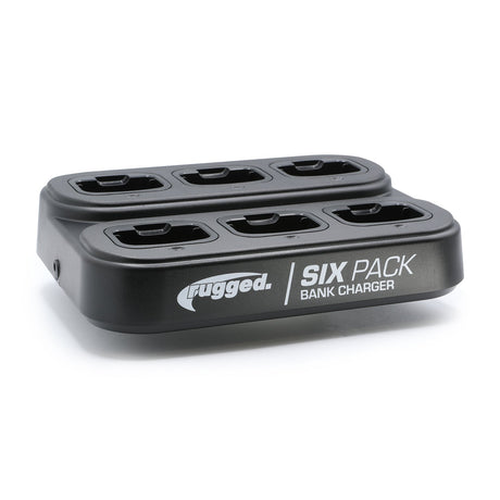 6 Pack - Rugged GMR2 PLUS - GMRS and FRS Two Way Handheld Radios with Bank Charger