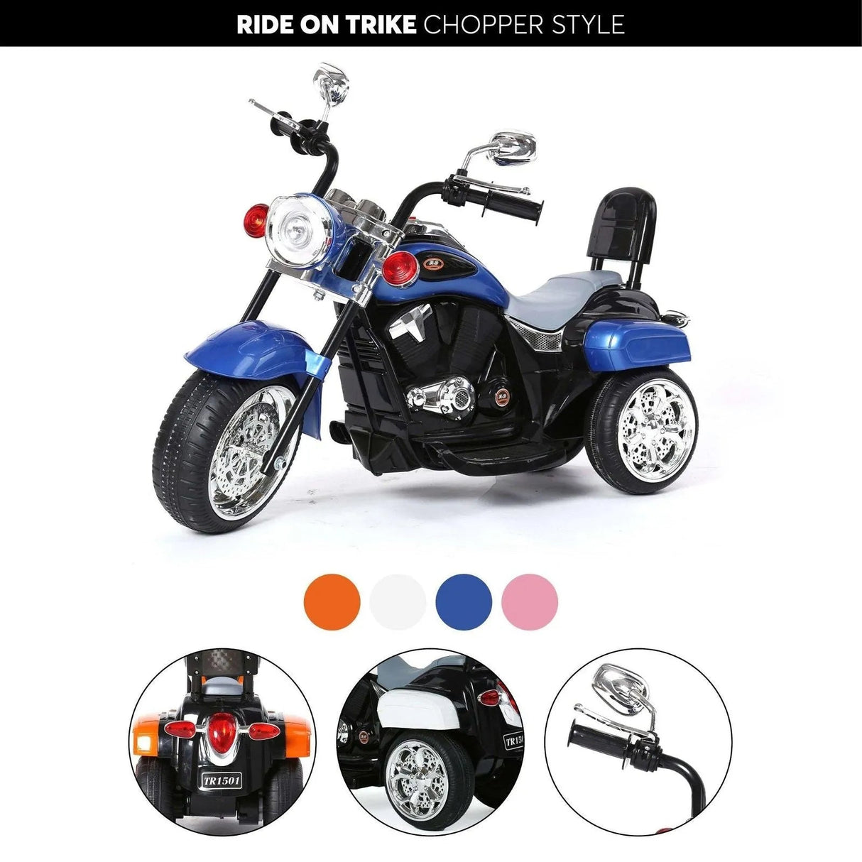 6V Magic Cars Toys Chopper Style Ride on Trike