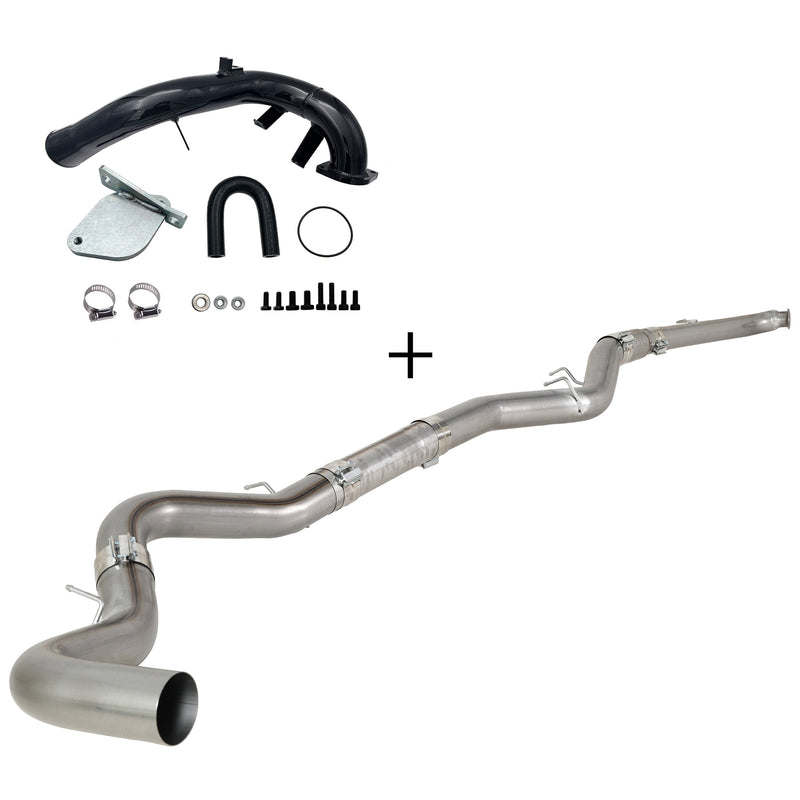 TruckTok 2007.5-2010 6.6L Duramax LMM 4"/5"  Dp-back DPF pipe & EGR delete kit